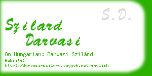 szilard darvasi business card