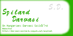 szilard darvasi business card
